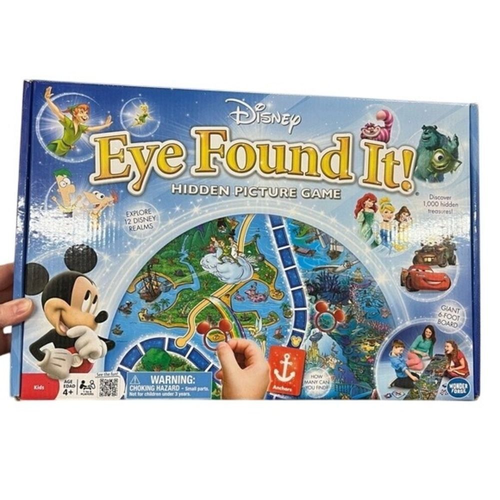 Disney Eye Found It Hidden Picture Game Giant 6 Foot Board Explore 12 Realms